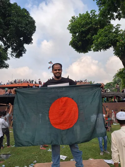 1. In July 2024, when thousands of people took to the streets to demand quota reform and protest against the government, I was one of them, standing up for what I believed were our rights.
2. I attended the funeral of Usman Hadi to honor his memory.