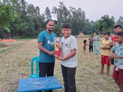 I love spending quality time with children. In 2025, I organized a football tournament for the children in my village to bring them together and let them simply enjoy being kids. For fun, I even shaved all the players' heads(including myself, though I didn't play) to make them feel like professional footballers. Each team included both boys and girls because I wanted them to grow up knowing that joy, teamwork, and opportunity should never depend on gender.