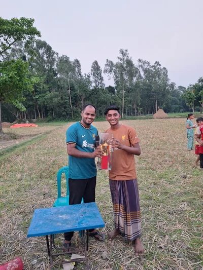 I love spending quality time with children. In 2025, I organized a football tournament for the children in my village to bring them together and let them simply enjoy being kids. For fun, I even shaved all the players' heads(including myself, though I didn't play) to make them feel like professional footballers. Each team included both boys and girls because I wanted them to grow up knowing that joy, teamwork, and opportunity should never depend on gender.