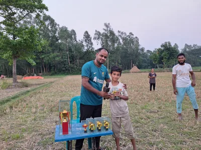 I love spending quality time with children. In 2025, I organized a football tournament for the children in my village to bring them together and let them simply enjoy being kids. For fun, I even shaved all the players' heads(including myself, though I didn't play) to make them feel like professional footballers. Each team included both boys and girls because I wanted them to grow up knowing that joy, teamwork, and opportunity should never depend on gender.