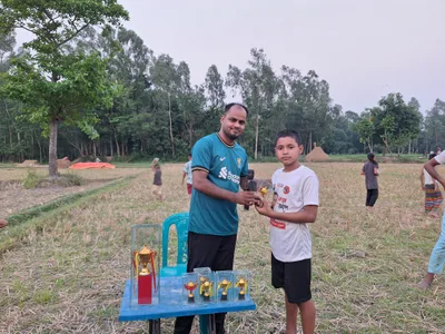 I love spending quality time with children. In 2025, I organized a football tournament for the children in my village to bring them together and let them simply enjoy being kids. For fun, I even shaved all the players' heads(including myself, though I didn't play) to make them feel like professional footballers. Each team included both boys and girls because I wanted them to grow up knowing that joy, teamwork, and opportunity should never depend on gender.