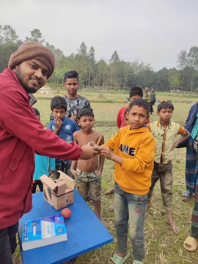 In 2023, I organized a local cricket tournament in my community to encourage children—both boys and girls—to stay active and promote their physical and mental well-being. I personally sponsored the prizes for the winning team. One of the most memorable moments was watching a young player named **Sagor**, who delivered an exceptional performance by scoring over **60 runs** despite his team losing the match. His talent, determination, and sportsmanship made the event truly inspiring.